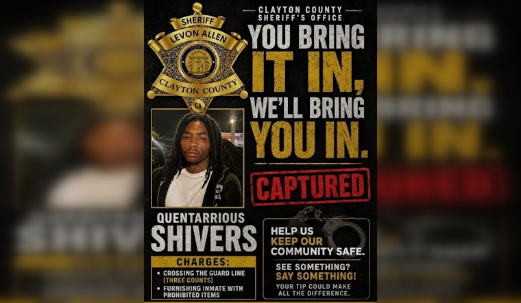 Clayton County Fugitive Unit Nabs Man Who Smuggled Liquor, Weapons Into Jail