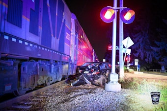 Cohasset Train Strikes Delivery Driver's Car After Wrong Turn Onto Tracks