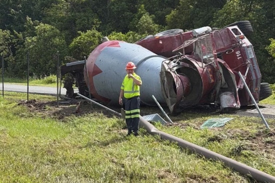 Concrete Truck Flips on Suncoast Parkway in Pasco, Tampa Driver Hospitalized