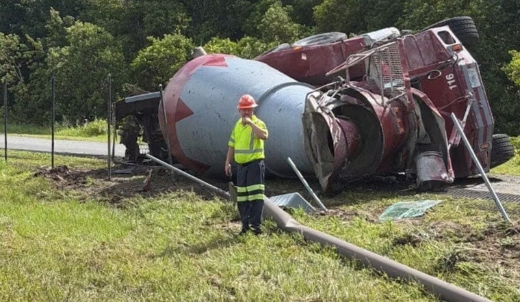 Concrete Truck Flips on Suncoast Parkway in Pasco, Tampa Driver Hospitalized