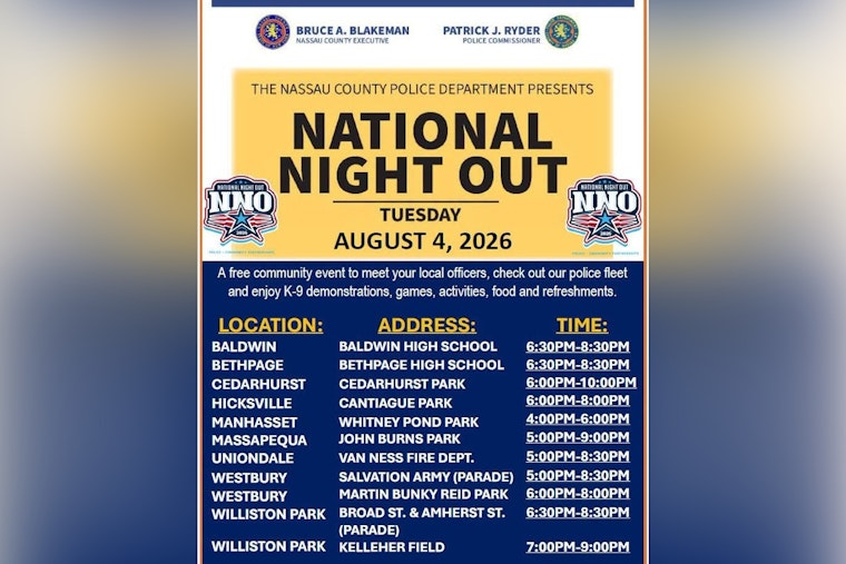 Cops, K-9s and Free Fun: Nassau County’s National Night Out Hits 9 Towns Tonight