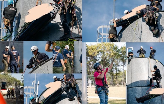 Crews Pull Patient From Water Tower 30 Feet Up Near Azle in Rope Rescue