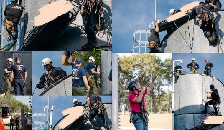 Crews Pull Patient From Water Tower 30 Feet Up Near Azle in Rope Rescue