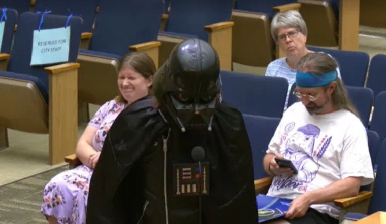 Darth Vader Crashes San Diego Council Meeting to Roast Flock Cameras