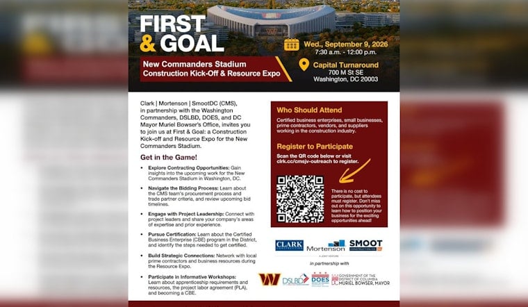 DC Contractors Get First Shot at $2.7B Commanders Stadium Deals Next Month