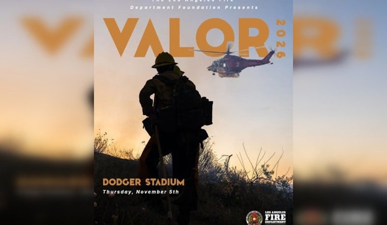 Dodger Stadium Field Turns Firefighter Stage for LAFD's Valor Awards