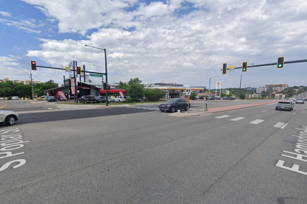 Driver Killed in Fixed-Object Crash on Denver's Hampden Avenue at Poplar Street