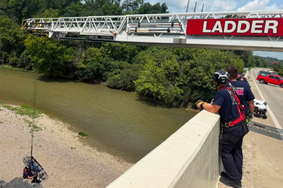 Drone Finds Injured Person on Little Miami Riverbank, Crews Airlift Them to Safety