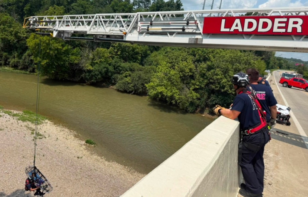 Drone Finds Injured Person on Little Miami Riverbank, Crews Airlift Them to Safety