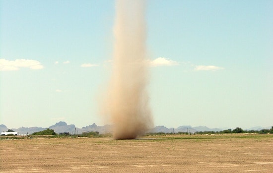 Dust Devil Twirls Through San Antonio as Heat Wave Bakes South Texas