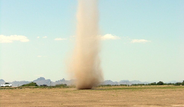 Dust Devil Twirls Through San Antonio as Heat Wave Bakes South Texas