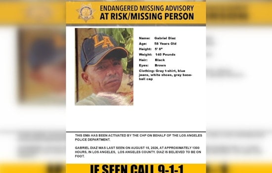 Echo Park Search Underway for At-Risk Man Gabriel Diaz, 58, Last Seen on Foot