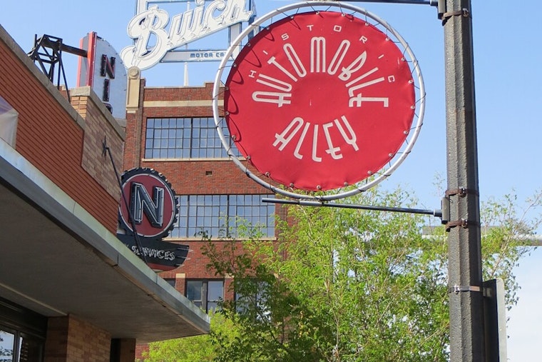 Goofy Dragons, Space-Age Skylines Land on OKC's Automobile Alley