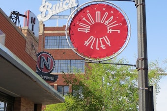 Goofy Dragons, Space-Age Skylines Land on OKC's Automobile Alley