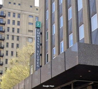 Embassy Suites Balcony to Wrap Around to Union Avenue, Open to Anyone
