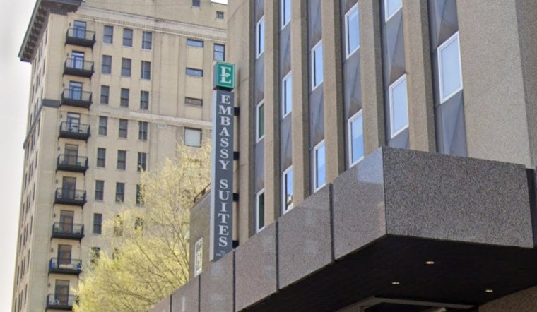 Embassy Suites Balcony to Wrap Around to Union Avenue, Open to Anyone