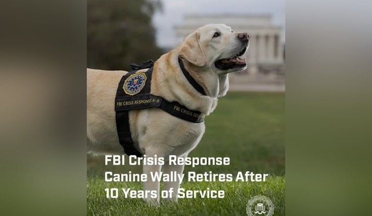 FBI's First Crisis Dog Wally Retires After Comforting 4,100 Victims in a Decade