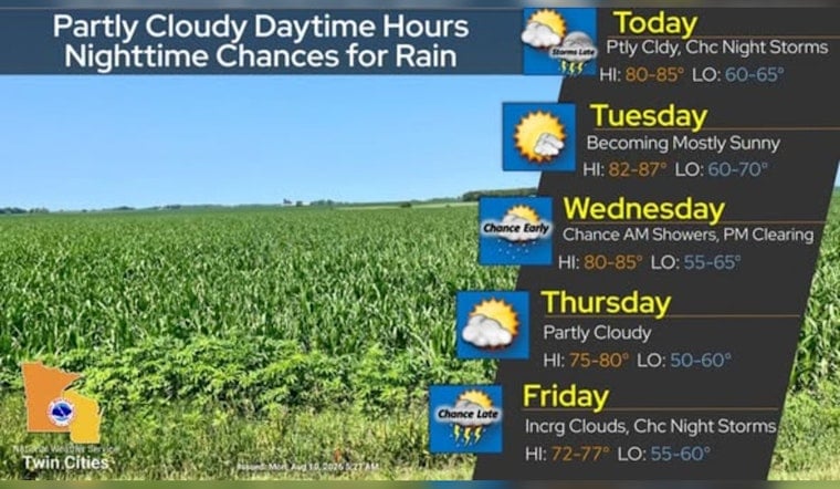 Fog, Sun, Then Thunder: Minneapolis Hits 85 Before Storms Roar Back