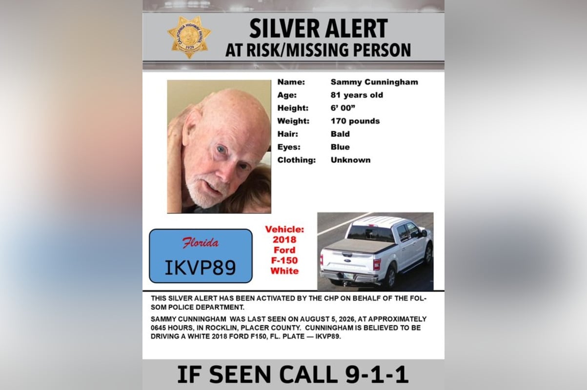 Folsom Police Sound Silver Alert as 81-Year-Old Vanishes Near Rocklin