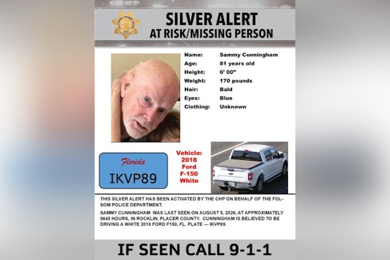 Folsom Police Sound Silver Alert as 81-Year-Old Vanishes Near Rocklin