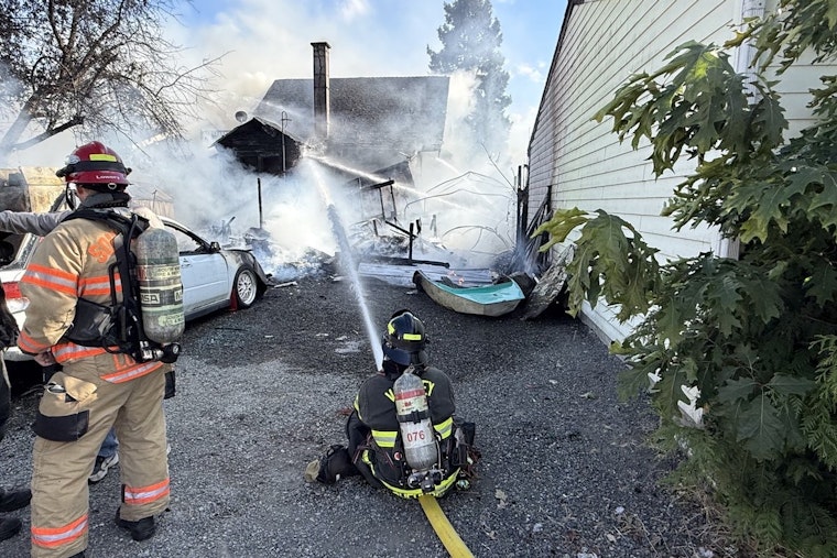Four Agencies Swarm Downtown Auburn Block for 3-Alarm House Fire