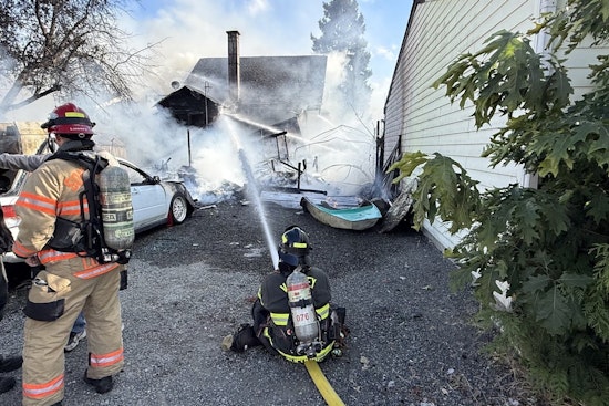 Four Agencies Swarm Downtown Auburn Block for 3-Alarm House Fire