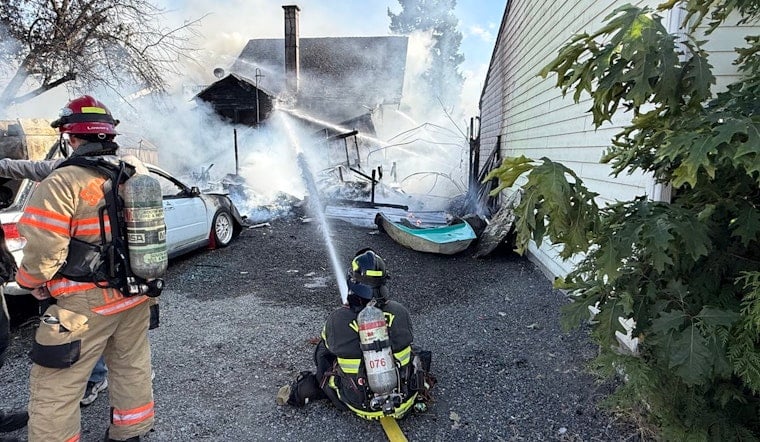 Four Agencies Swarm Downtown Auburn Block for 3-Alarm House Fire