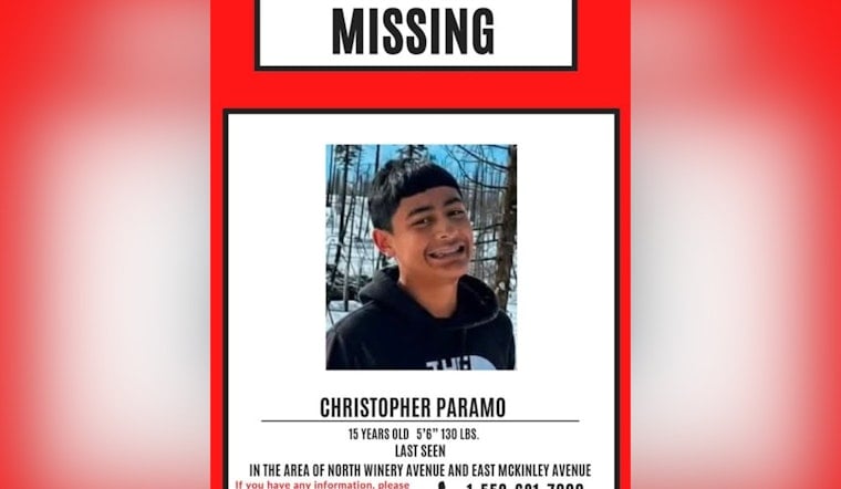Fresno Teen Vanishes Near Winery Avenue, Police Ask Public’s Help