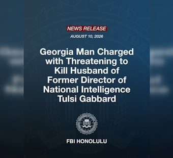 Georgia Man Arrested on Oahu for Threatening to Kill Tulsi Gabbard's Husband