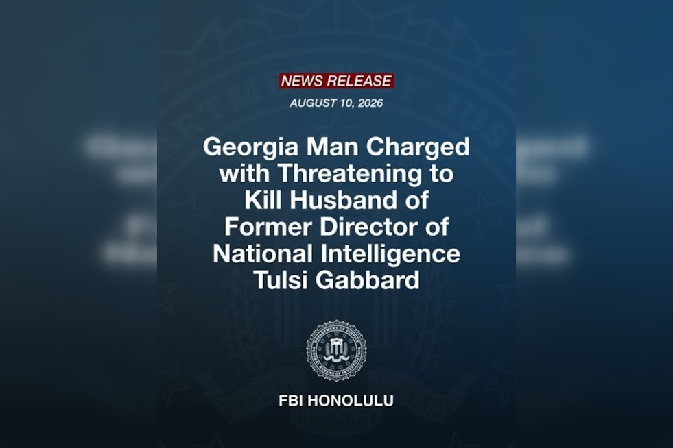 Georgia Man Arrested on Oahu for Threatening to Kill Tulsi Gabbard's Husband