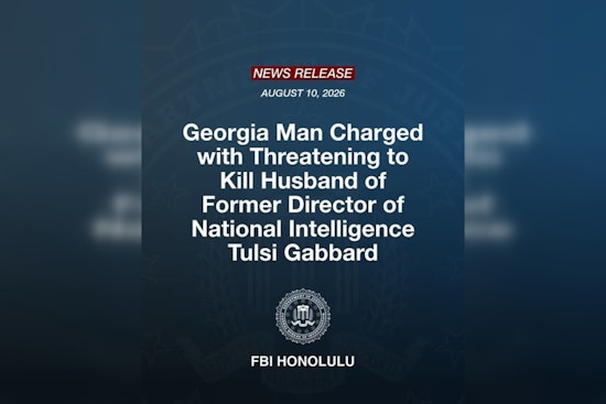 Georgia Man Arrested on Oahu for Threatening to Kill Tulsi Gabbard's Husband