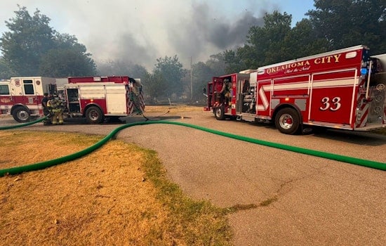 Grass Fire Near NW 10th and Council Shuts I-40, Torches Structure in OKC
