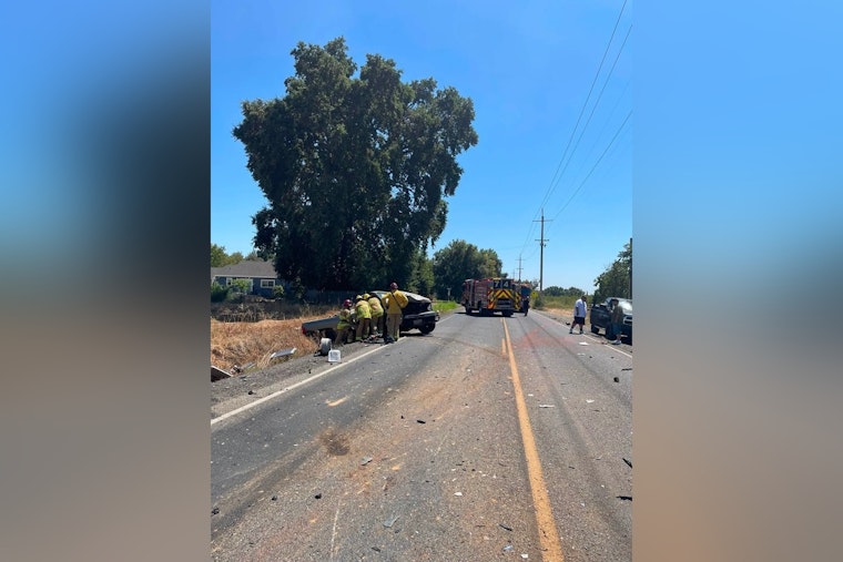 Gridley Crash Traps Drivers, Forces Firefighters to Cut Them Free