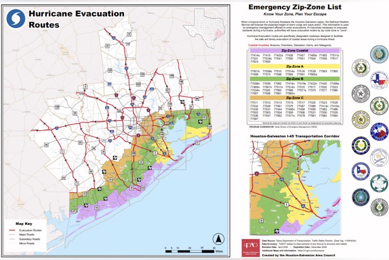 Houston-Area Evacuation Maps Sort Residents by Zip Code, Not Panic