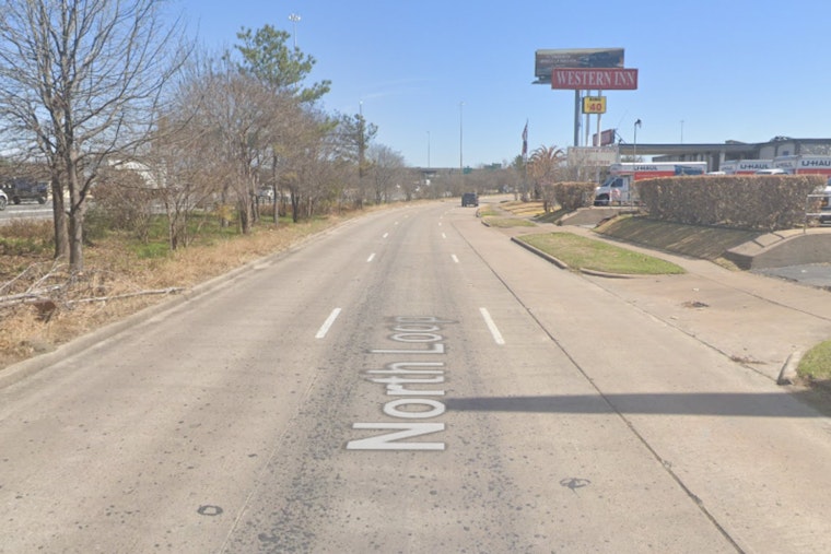 Houston Big Rig Skewered by Its Own Load on North Loop, Snarling Traffic