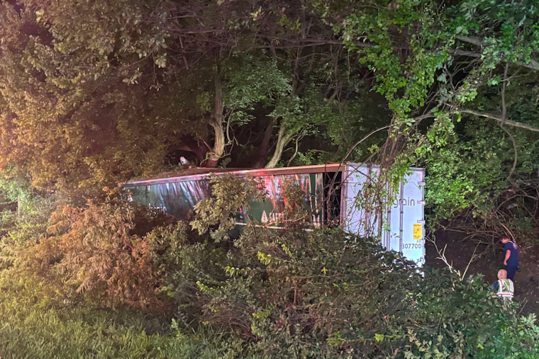 I-70 Shut Down Both Ways After Baltimore Trucker Crashes Into Tree, Gets Airlifted