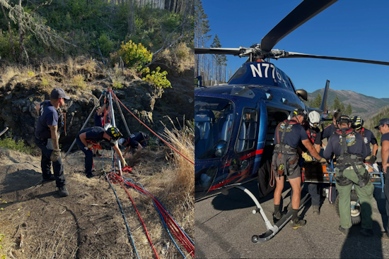 Injured Swimmer Hauled Up Molalla River Cliff, Flown to Portland Trauma Center
