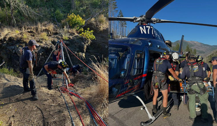Injured Swimmer Hauled Up Molalla River Cliff, Flown to Portland Trauma Center