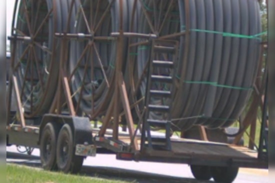 Inverness Jobsite Thieves Haul Off Custom Trailer Loaded With Pipe Reels