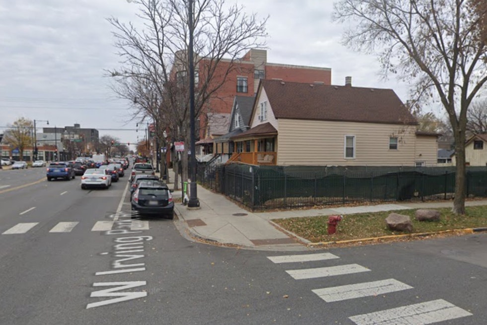 Irving Park Corner Lot Trades Commercial Zoning for New Three-Flat Rentals