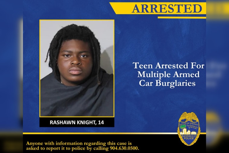 Jacksonville Teen Arrested After Alleged Armed Car Burglaries In Greenfield Manor