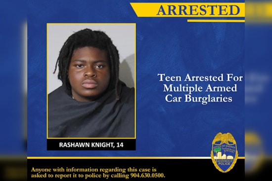 Jacksonville Teen Arrested After Alleged Armed Car Burglaries In Greenfield Manor