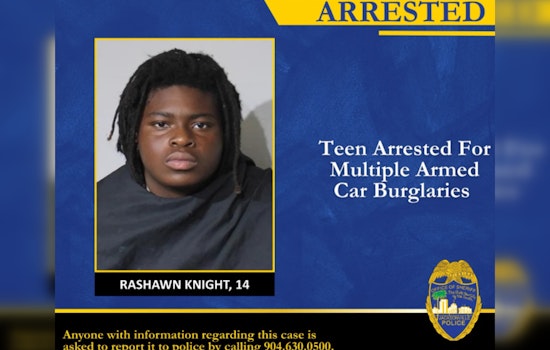 Jacksonville Teen Arrested After Alleged Armed Car Burglaries In Greenfield Manor