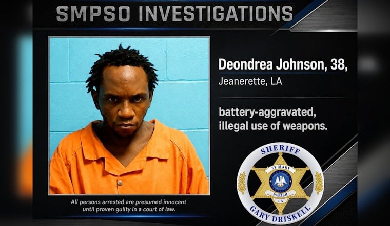 Jeanerette Man Charged After Highway 318 Shooting Leaves Franklin Victim Wounded