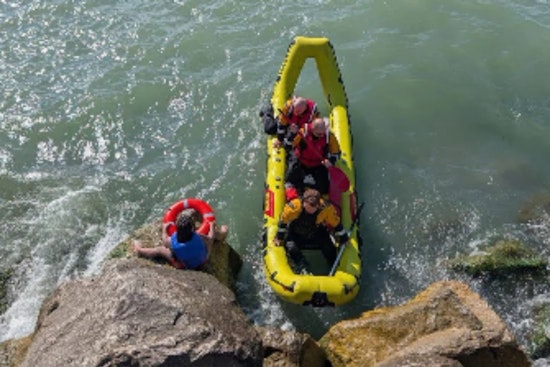 Kayaker Stranded On Euclid Beach Rocks As Waves Crash, Fire Crews Rescue