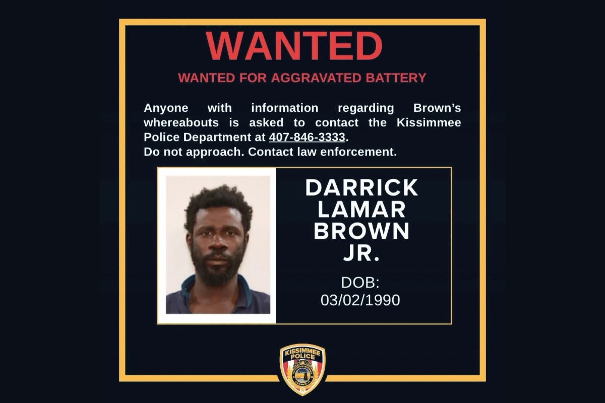 Kissimmee Police Hunt Darrick Lamar Brown Jr. in Aggravated Battery Case