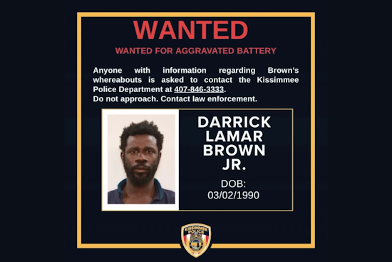 Kissimmee Police Hunt Darrick Lamar Brown Jr. in Aggravated Battery Case