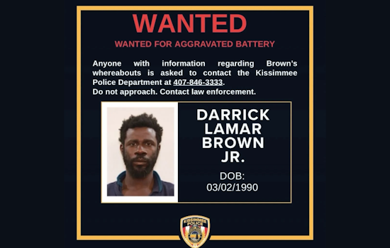Kissimmee Police Hunt Darrick Lamar Brown Jr. in Aggravated Battery Case