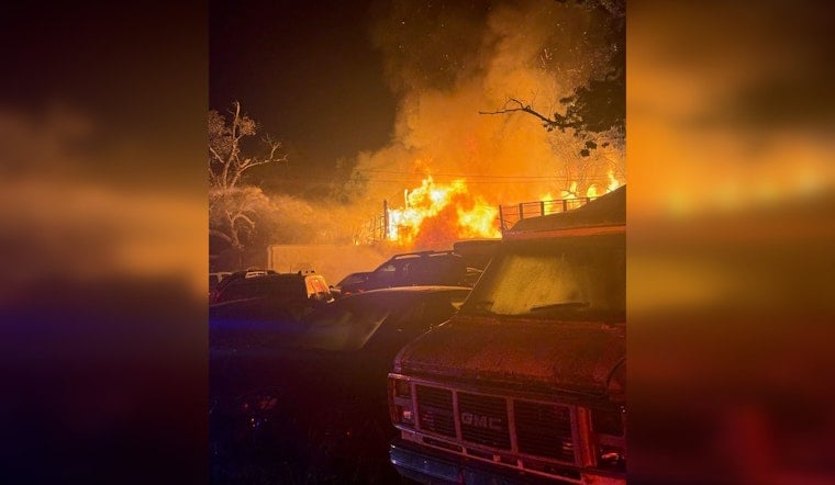 La Vergne Auto Shop Fire Shuts Old Nashville Highway Before Dawn