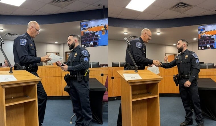 Lake Dallas Sergeant Honored for Pulling Man Off I-35 Overpass Ledge